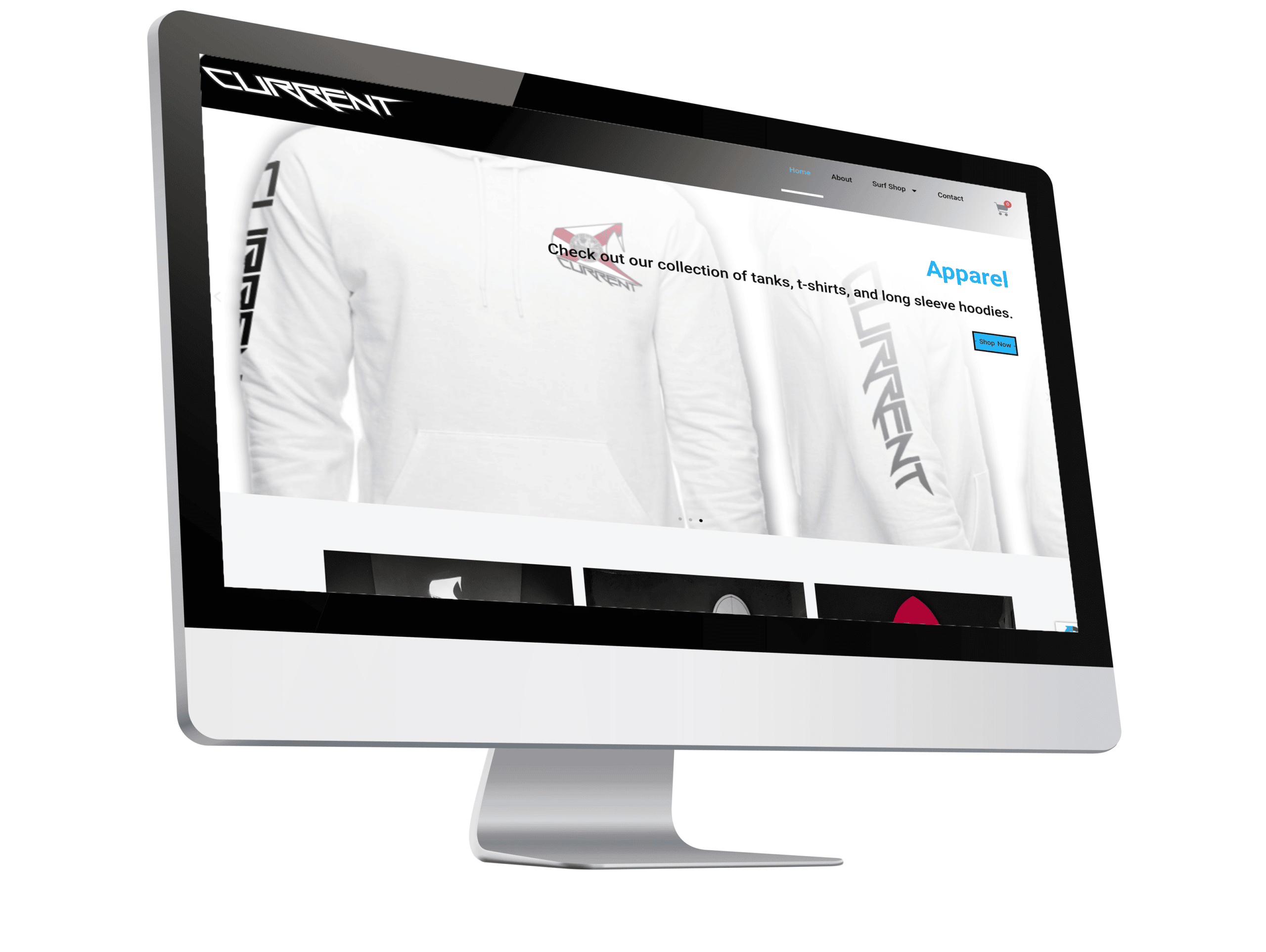 Current Surfboard Website Example
