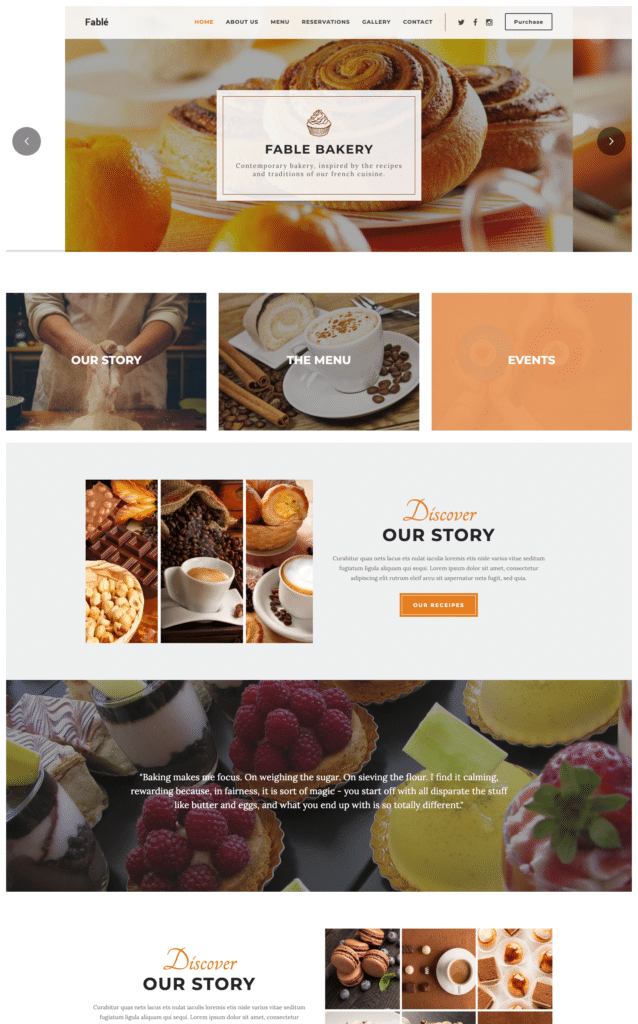 bakery website