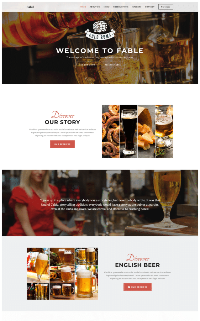 bar website